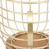 Coffee Pod Holder Iron Large Capacity Space Saving Wooden Base