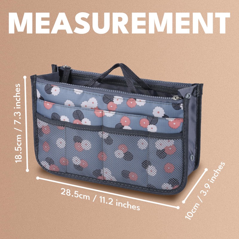 JJ PRIME - Multi Compartment Bag Handbag Insert | Expandable