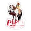 Spreadshirt Pippi Langstrumpf Reitet Auf Kleiner Uncle Sticker Max. 10