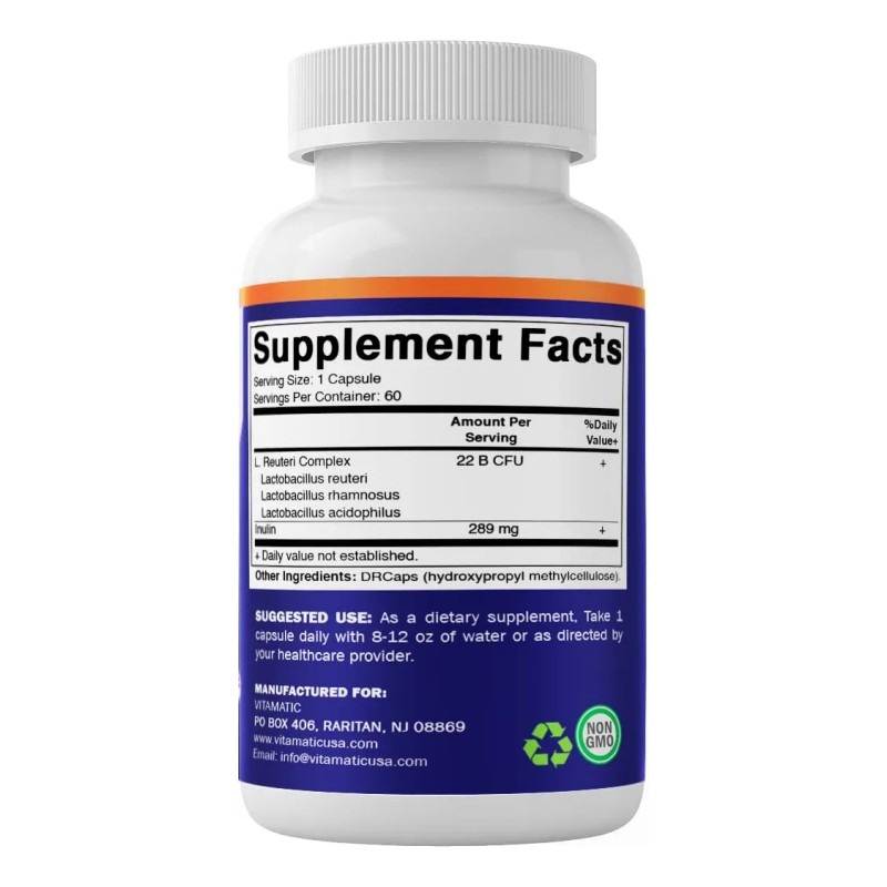 Vitamatic Lactobacillus Reuteri 22 Mil Millones 60 Cápsulas