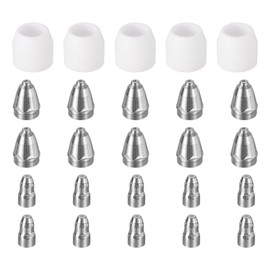 sourcing map 25pcs P80 Plasma Cutter Nozzle Electrodes and Shroud Cup Consumables Kit, 1.1mm Nozzle Tip