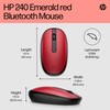 HP 240 Bluetooth Mouse, Red, Bluetooth 5.1, Wireless, Precise Sensor,