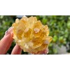 300g Natural Citrine Quartz Geode Phantom Cluster Specimen Ornament Decoration