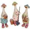Davids Floral Garden Ducks - Complete Set of 3 - Duck Gardener Ornament Gift