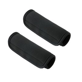 DENGUJD Steering Wheel Cover Set of 2 Suitcase Stroller Bag Handle Protector Anti-Slip Shock Absorption Soft Grip Cushion Black