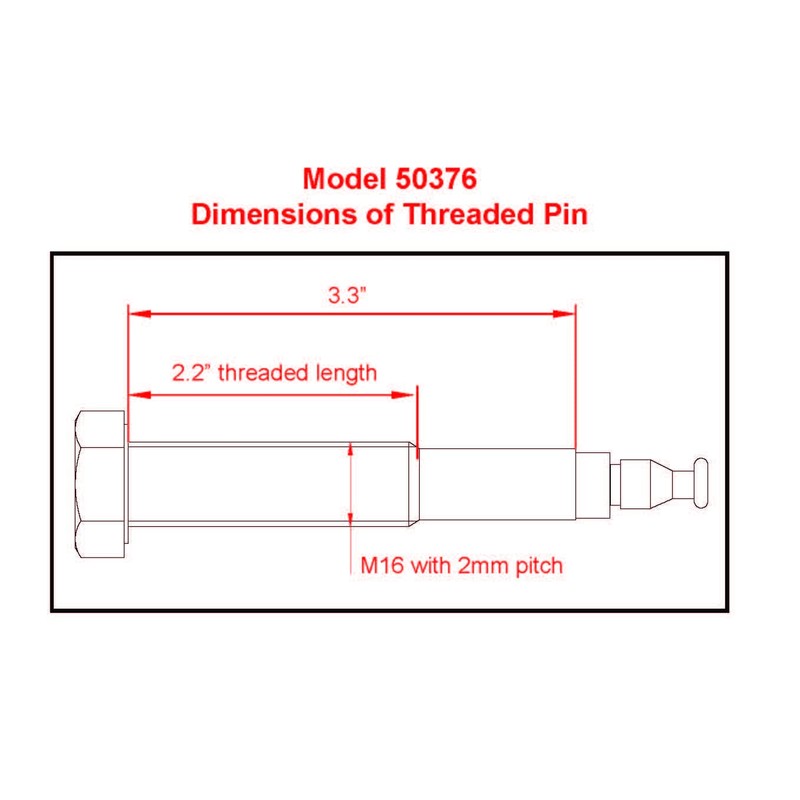 MaxxHaul 50376 Threaded Hitch Locking Pin for MaxxHaul Models 70210,