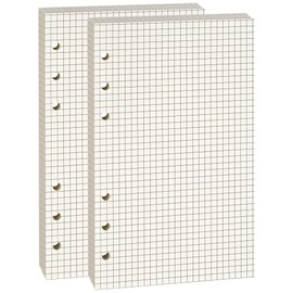 A6 6-Hole Loose-Leaf Paper (2 Packs, 80 Sheets Each, 100GSM, Beige) – Great for Note, Office Task, Journal, Art Project, Planning – Fits A6 6-Ring Binder – Ideal for Home, School, Work, Travel