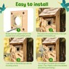 Ensayeer 4 Pack Predator Guards for Birdhouses, Strong Wooden Birdhouse