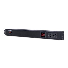 CyberPower PDU15M2F8R Metered PDU, 100-125V/15A (Derated to 12A), 10 Outlets, 1U Rackmount, 15 Foot Power Cord