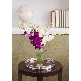 KaBloom Flowers -Valentine's Day Collection - 10 Purple and 10 White Orchid without vase, Gift for Birthday, Sympathy, Anniversary, Get Well, Thank You, Valentine, Mother’s Day Fresh Flowers