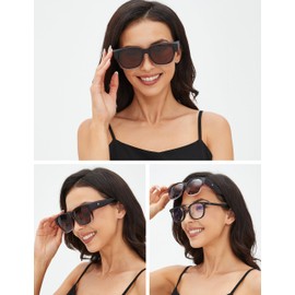 BIRCEN Polarized Fit Over Sunglasses: Wear Over Glasses Sunglasses Wrap Around Shades for Men Women UV Protection BC2113