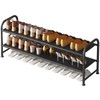 INGIORDAR Shoe Rack 2 Tier Long Storage Organizer Wide Metal
