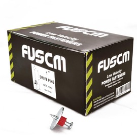 FVSCM 1" Powder Actuated Fasteners, Drive Pins with 1" Washer, PW100, 100pcs/pack