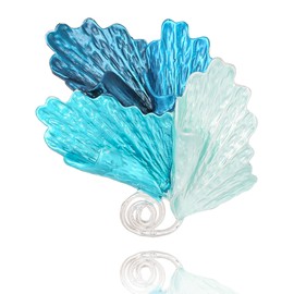 Vancy Utopia Shell Enamel Brooches Elegant Ocean Wave Collar Pin Brooch for Women Gift, Metal, no gemstone