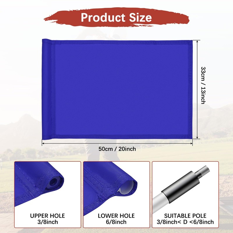 TIXIPEM Golf Flag with Tube Inserted [1pcs] - Nylon Putting
