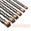 Meccion SDS Plus Hammer Drill Bits Professional Tungsten Cross Tip