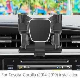 LUNQIN - Soporte para teléfono de coche para Toyota Corolla 2014, 2015, 2016, 2017, 2018, 2019, accesorios para automóvil, soporte de navegación, decoración de visualización interior, tablero de