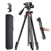 JOBFRI 68" Lightweight Camera Tripod Stand, Compact Portable Travel Aluminum