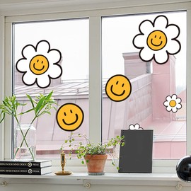 Fujioya Flower Daisy Glass Seal, Gerbera, Static Cling