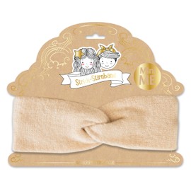 Papierdrachen Children's Knitted Headband - Beige - Comfortable & Stylish with Knot - Perfect Accessory for Boys and Girls