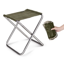 Naturehike Outdoor Chair, Lightweight, Compact, Comfortable to Sit, Foldable, Easy to Carry, No Assembly Required, Durable, BBQ, Camping, Cherry Blossom Viewing, Mountain Climbing, Barbecues (Green)