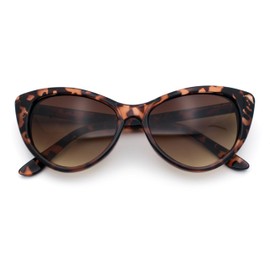 SA106 Womens Classic Gothic Mod Cat Eye Sunglasses Tortoise - Brown