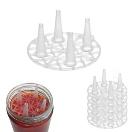 mikken 6 Plastic Fermenting Grids Diameter 70 mm for Fermenting without Fermenting Weights, Suitable for Preserving Jars with TO 82 Lids