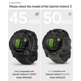 Miimall Silicone Band for Garmin Instinct 3 45mm Wristband, Sweatproof, Waterproof, 22mm Adjustable Bracelet Replacement Strap for Garmin Instinct 3 SOLAR Tactical/AMOLED for Men Women, Green-Black