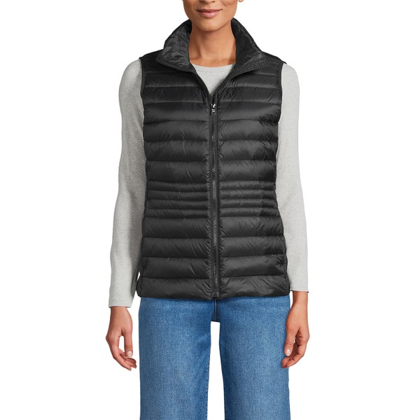 Lands' End Women's Plus Size Wanderweight Packable Down Vest 1X