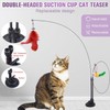 RETZLA 20PCS Feather Teaser Cat Toy Set with 1 Suction