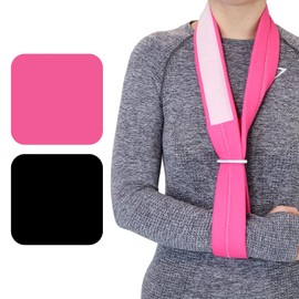 Solace Bracing Comfort Max Padded Sling (2 Colours) - British Made & NHS Supplied Collar & Cuff Sling for Adults - #1 Arm, Collarbone, Wrist, Shoulder & Elbow Support for Fractures & Injuries - Pink