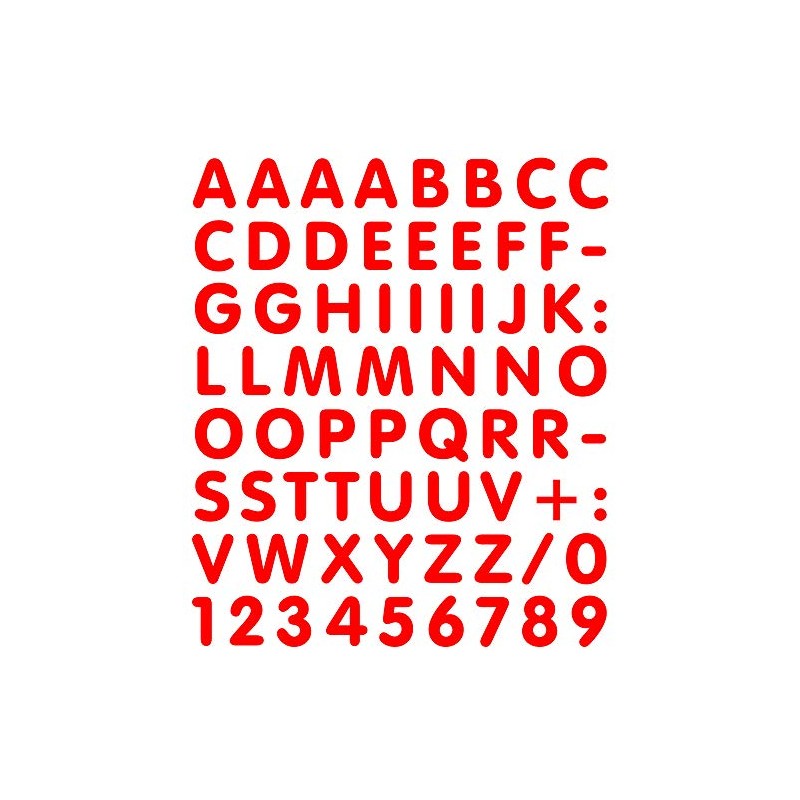 Quattroerre Letter and Number Kit Stickers, Red