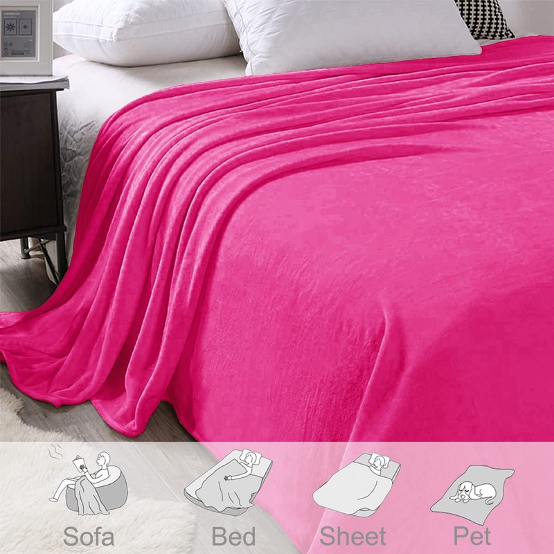 Exclusivo Mezcla Fleece Blanket Queen Size for Bed, Super Soft