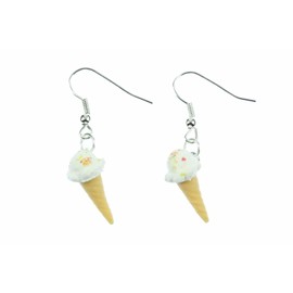 Miniblings Ice-Cream Earrings Stracciatella Fruchtmix Flush Gun Hangers White
