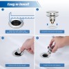 Hibbent Bathroom Sink Drain Stopper Anti-Clogging pop-up sink drainer stainless