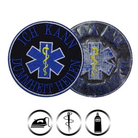 Tactical Morale Patch "I Can Heal Stupidity" Iron-On Tactical Morale Patch Nurse Iron-On Patches Military Sticker Doctor Application for Uniform 80 x 80 mm