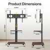 Rolling TV Stand Mobile TV Cart on Wheels for 26-75