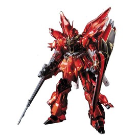 HGUC Mobile Suit Gundam UC MSN-06S Sinanju Titanium Finish, 1/144 Scale Color-Coded Plastic Model.
