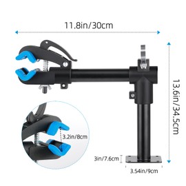 Urban Deco Bike Repair Stand Bench Mount Bike Stand Wall Mounted Bike Work Stand Bicycle Maintenance Rack Bike Clamp for Road Mountain Bike，MTB Bikes，Road Bike