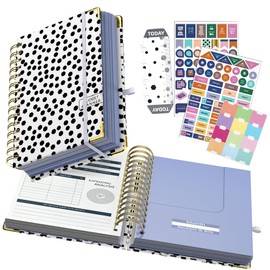 Ospelelf Budget Planner - Budget Book with Bill Organizer and Expense Tracker, 12 Month undated Budget Planner/Account Book to Take Control of Your Money, Start Anytime(Polka dots)