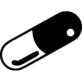 Akira Anime Movie 80's Cult Classic Pill Logo Vinyl Stickers Symbol Decorative Die Cut Decal for Cars Tablets Laptops Skateboards - Black Color