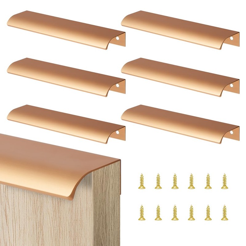 Flintronic 6 Pack Modern Gold 150mm x 128mm Aluminum Alloy