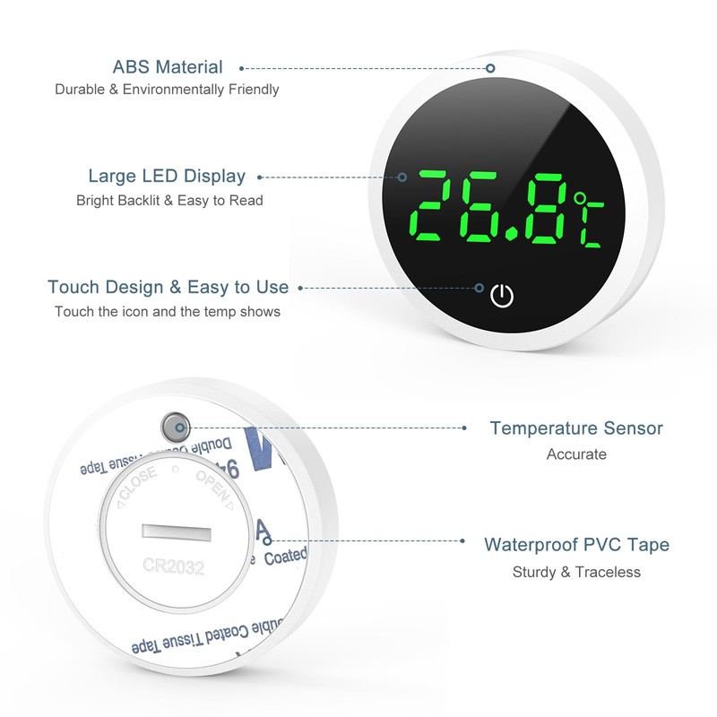 Ankilo Fish Tank Thermometer , Wireless Digital Fish Tank Thermometer