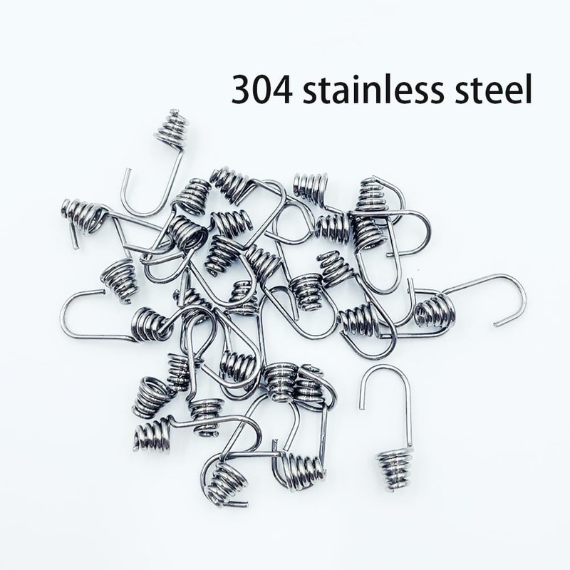ONEBO Pack of 30 Spiral Hooks, Bungee Straps Hooks, Shock