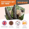 Great Coasters (Set of 2) Square/Glossy Quality Coasters/Tabletop Protection for