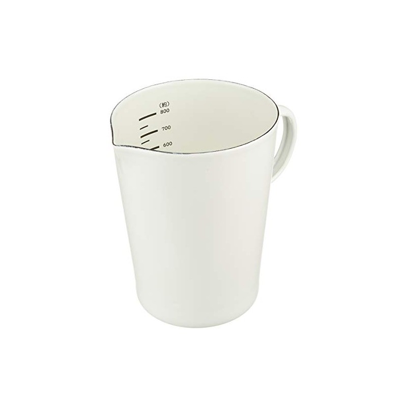 Pearl Metal Measuring Cup White 800ml Enamel Measuring Cup Blanc