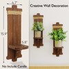Homemory Wall Sconces Candle Holder Set of 2, Farmhouse Wooden
