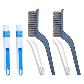 PONEZG 4pcs Corner Cleaning Brush, Cleaning Brush, Window Grooves Cleaning Brush, Bathroom Window Slot Cleaning Brush, Hard Brush, Corner Cleaning Brush, Shower Cleaning Brush