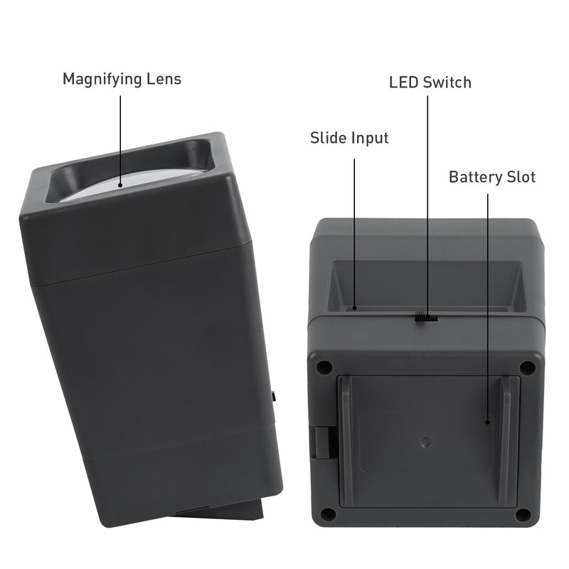 35mm Slide Film Viewer, 2X Magnification Slide Viewer, Desk Top