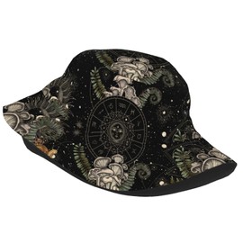 Witchy Mushroom Bucket Hat Summer Packable Fisherman Cap Travel Beach Sun Hat